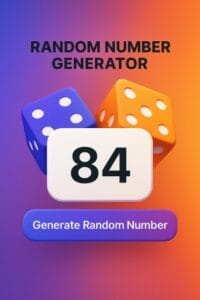 Random Number Generator Tool