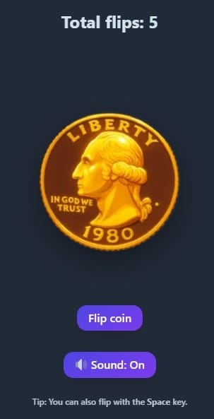 virtual coin flip tool online